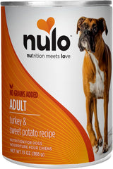 Nulo Grain-Free Turkey & Sweet Potato Recipe Adult Wet Canned Dog Food, 13 Ounce, 12 Cans