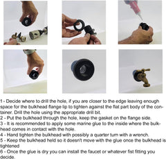 Lifegard Aquatics Double Threaded Bulkhead