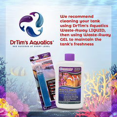 DrTim's Aquatics Reef Safe Waste-Away Time Release Gel – Natural Fish Tank & Aquarium Leave-in Waste Management Solution for Dissolving Cleaning Organic Sludge - Large