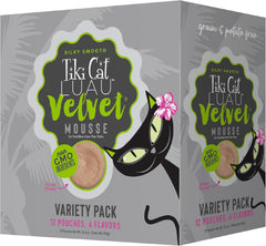 Tiki Cat Velvet Mousse, Protein Blend in Broth Variety Pack, Complete Nutrition for Balanced Diet, Wet Cat Food For All Life Stages
