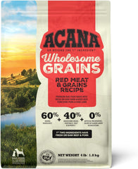 ACANA Wholesome Grains Dry Dog Food, Red Meat and Grains, Gluten Free, Beef, Pork, and Lamb Recipe