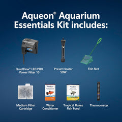 Aqueon Fish Tank Aquarium Essentials Starter Kit