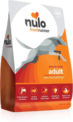 Nulo Frontrunner Dry Dog Food for Adult Dogs - Grain Inclusive Recipe with Turkey, Trout, & Spelt - All Natural with High Taurine Levels - Animal Protein for Lean Strong Muscles, Orange