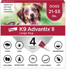 Elanco K9 Advantix II Dog Vet-Recommended Flea, Tick & Mosquito Treatment & Prevention | 4-Mo Supply