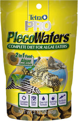 Tetra PRO PlecoWafers, Nutritionally Balanced Vegetarian Fish Food, Concentrated Algae Center, Golds & Yellows, Model Number: 16447