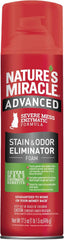 Nature's Miracle Advanced Stain and Odor Eliminator Foam Cat 17.5 Ounces, for Severe Cat Messes, Aerosol