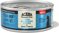 ACANA PREMIUM PATE Wet Cat Food, Tuna & Chicken Recipe in Beef Bone Broth