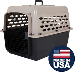 Petmate Vari Dog Kennel - Portable Crate for Pets - Airline-Friendly Pet Carrier - Durable Plastic Shell - For Home and Travel - Made in USA