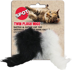 Spot® Twin Plush Mice Rattle & Catnip Cat Toys 2 Count
