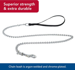 Titan - Coastal Pet Titan Chain Dog Leash with Comfortable Handle - Durable Metal Dog Leash - Heavy-Duty Dog Leash for Puppies & Dogs - Quality Dog Supplies