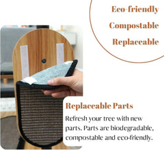 PetPals 37" High Industrial Chic Design & Stylish Modern Cat Tree, Contemporary & Urban Style Cat Tower - Large