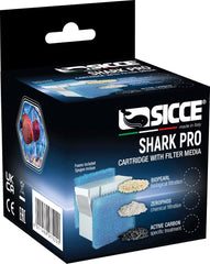 Sicce Shark PRO Replacement Cartridges, Freshwater and Saltwater, for submerged use (Carbon Cartridge with Sponge 20ppi)