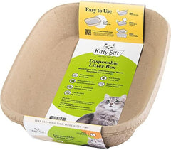 Kitty Sift Sustainable & Disposable Cat Litter Boxes, 3 Count