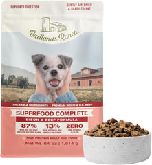 Superfood Complete, Air-Dried Adult Dog Food - High Protein, Zero Fillers, Superfood Nutrition by Katherine Heigl (Beef & Bison Formula)