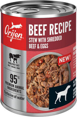 ORIJEN Beef Recipe Stew with Shredded Beef and Eggs Wet Dog Food, Grain Free Dog Food, WholePrey Ingredients, 12.8oz