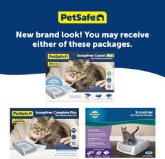 PetSafe ScoopFree Crystal Pro Self Cleaning Cat Litter Box, Includes 1 Disposable Crystal Litter Tray