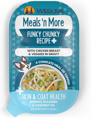 Weruva Meals 'n More Natural Wet Dog Food, Funky Chunky Plus Skin & Coat Health (Pack of 12)