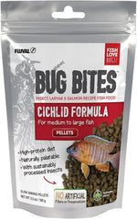 Fluval Bug Bites Cichlid Fish Food, Pellets for Medium to Large Sized Fish, 3.53 oz.
