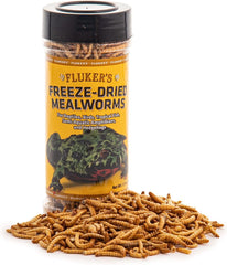 Fluker's Freeze Dried Insects, Nutrient, Packed Mealworms, Ideal for Lizards, Reptiles, Birds, Fish, Hedgehogs, 1.7 oz