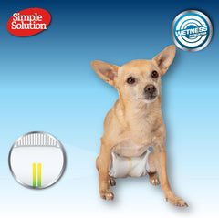 Simple Solution Disposable Dog Diapers Wraps for Male Dogs, True Fit, Absorbent, Leak Proof with Wetness Indicator, Puppy and Doggie Diaper for Peeing, For Small Pets