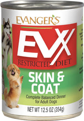 Evanger's EVX Restricted Diet: Skin & Coat Health Canned Dog Food - 12, 12.5 oz Cans