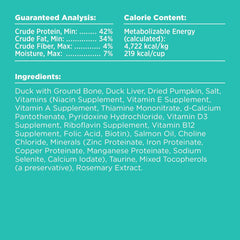 BIXBI Rawbble Freeze Dried Dog Food, Duck Recipe - 95% Meat and Organs, No Fillers - Pantry-Friendly Raw Dog Food for Meal, Treat or Food Topper - USA Made in Small Batches