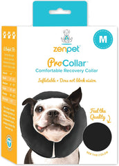 ZenPet Protective Inflatable Recovery Collar for Dogs and Cats - Soft Pet Cone