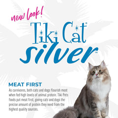 TIki Cat Silver Mousse, With Chicken & Pumpkin In Broth, Silky Smooth Nutrient Rich Formulated for Older Cats Aged 11+