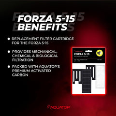 Aquatop Forza 45 GPH Power Filter Replacement – Great for Fresh & Saltwater – Advanced Filtration Design for Crystal Clear Water