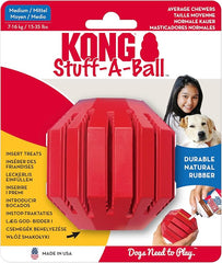 KONG Stuff-A-Ball - Durable, Natural Rubber Chew Toy for Dogs - Dental Health Pet Toy for Chewing & Teeth Cleaning - Stuffable for Treats & Snacks
