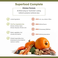 Superfood Complete, Air-Dried Adult Dog Food - High Protein, Zero Fillers, Superfood Nutrition by Katherine Heigl (Premium Chicken)