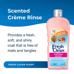 Fresh N Clean - PetAg Fresh ’n Clean Scented Creme Rinse Conditioner, Classic Fresh Scent - 18 oz - Reduces Mats and Tangles with Vitamin E & Aloe Vera - Strengthens & Repairs Coats - Soap Free