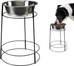 SPOT Hi Rise Single Diner Elevated Dog Feeder, 2qt Stainless Steel Bowl, Durable Wire Stand, Hygienic, Easy to Clean, Promotes Proper Posture for Tall Pets, Ideal for Medium and Large Breeds