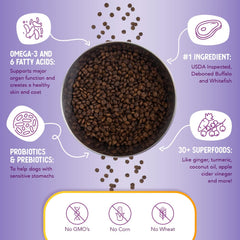 Health Extension Grain Free Buffalo & Whitefish Little Bites (23.5 lb / 10.66 kg) - Small Kibble Formula with Omega 3 & Whole Foods for Teacups, Toys & Miniature Dogs