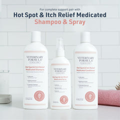 Veterinary Formula Clinical Care Hot Spot & Itch Relief Cat & Dog Medicated Conditioner – Oatmeal Conditions Skin for a Lustrous Coat, Formulated to Help Alleviate Itchy Skin