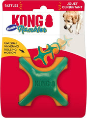 KONG Rambler Rattlez Long Lasting Fetch and Chew Assorted Toy (Rattlez X-Ball)
