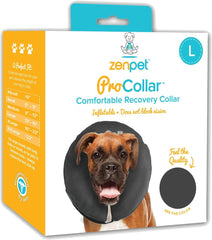 ZenPet Protective Inflatable Recovery Collar for Dogs and Cats - Soft Pet Collar
