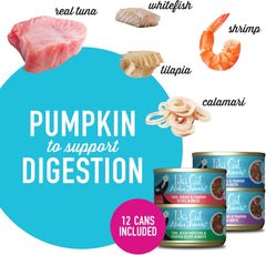 Tiki Cat Aloha Friends Variety Pack, Seafood Flavors with Pumpkin, Wet, High-Protein & High-Moisture Cat Food, For All Life Stages