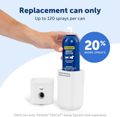 PetSafe SSSCAT Automatic Spray Pet Deterrent - Contactless Behavior Correction - Motion Sensor Air Burst - Odorless - Non-Staining - Versatile Placement Spray - Refill Can