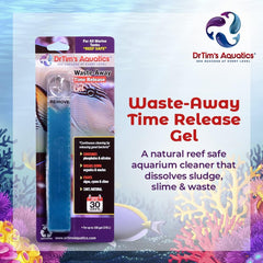 DrTim's Aquatics Reef Safe Waste-Away Time Release Gel – Natural Fish Tank & Aquarium Leave-in Waste Management Solution for Dissolving Cleaning Organic Sludge - Medium