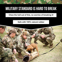 Operation Good Boy Military-Grade Camouflage Bazooka Ball - Natural Rubber Chew Toy for Patriotic Dogs - Massages Gums, and Provides Hours of Interactive Fun, Mental Stimulation, and Durable Chewing