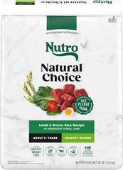 Nutro Natural Choice Adult Healthy Weight Dry Dog Food, Lamb and Brown Rice Recipe, 30 lbs.