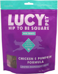 Lucy Pet Hip To Be Square Chicken And Pumpkin Dog Treats 6Oz