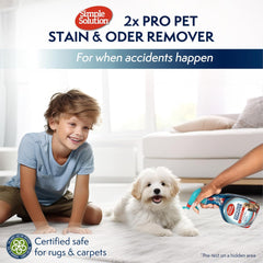 HERO PET Simple Solution Stain & Odor Eliminator for Pets, Carpet Deodorizer, Enzyme Pet Odor Eliminator for Home, Stain Remover for Cat & Dog Pee, Urine Destroyer, Carpet Cleaner Spray, 32 oz