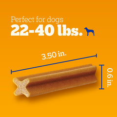 Pedigree Dentastix Small & Medium Breed Dog Treats, Original With Real Chicken, 13.93 oz. Bag (25 Treats)