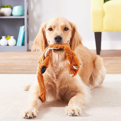 Skinneeez Extreme Quilted Chipmunk- Durable, Stuffing Free Dog Toy with 4 Layers of Diamond Stitched Fabric & 2 Squeakers- Ideal for Medium and Large Aggressive Puppies and Dog