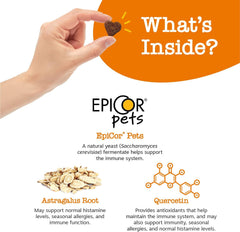 Zesty Paws Cat Allergy Relief - Anti Itch Supplement - Omega 3 Probiotics - Salmon Oil Digestive Health - Soft Chews for Skin & Seasonal Allergies - with Epicor Pets - Bacon - 60 Count