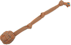 Mammoth Pet Products Extra Flossy Webbing Ball w/Fling Handle Dog Toy,