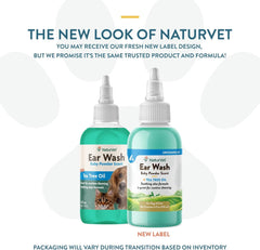 NaturVet Ear Wash w/Tea Tree Oil (Aloe & Baby Powder scent) 4 oz