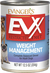 Evanger's EVX Restricted Diet: Weight Management Canned Dog Food - 12, 12.5 oz Cans